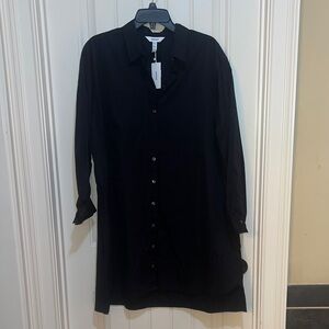 NWT Spanx black button-front shirt dress sz XL